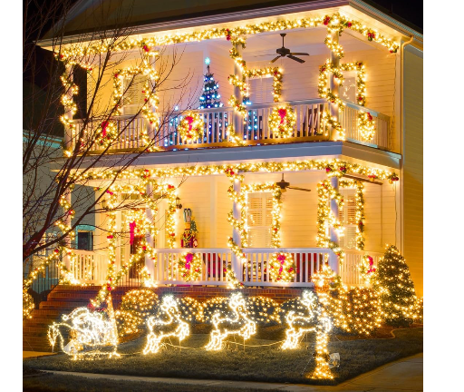 Solar Outdoor Waterproof String Lights -  85Ft 240 LED