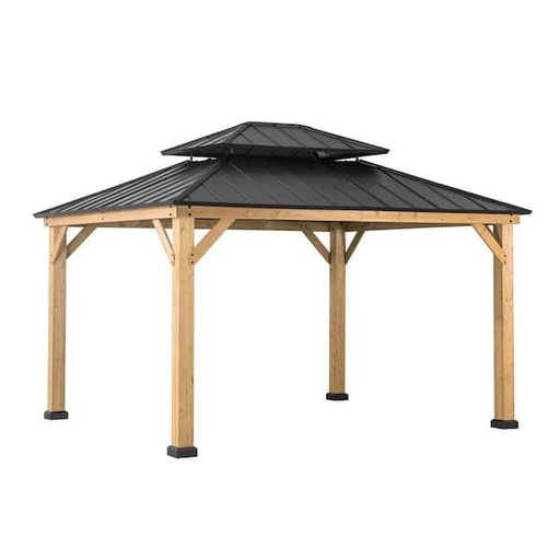 Crownhill Hardtop Gazebo with Wood Posts