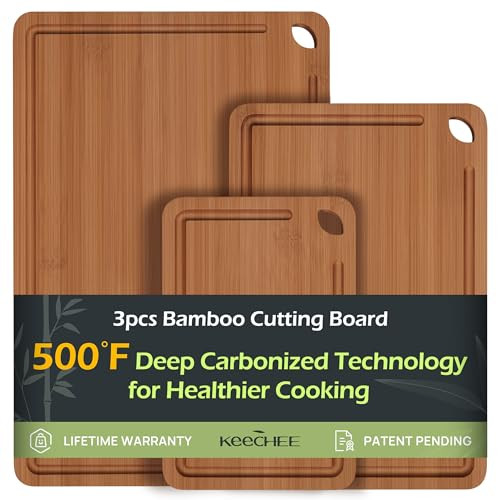 Bamboo Cutting Board Set, 3-Piece