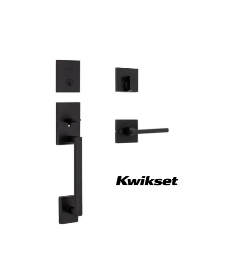 Kwikset San Clemente Front Door Lock Handle and Deadbolt Set