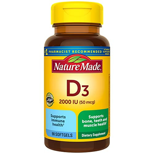 Nature Made Vitamin D3 Softgels, 90 Count