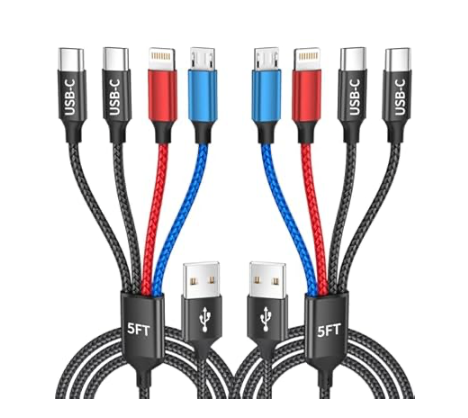 Dual Type-C Port 4 In 1 Charging Cable