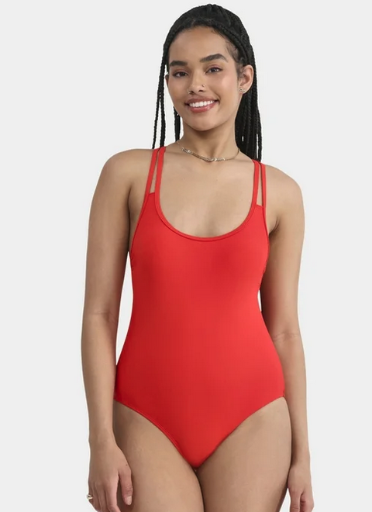 No Boundaries Women's High Leg One Piece Swimsuit