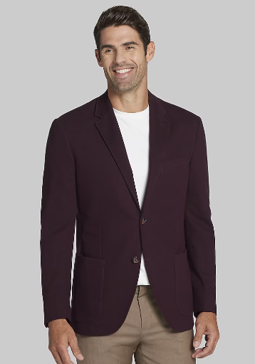 Jos A Bank Tailored Fit Pique Knit Jacket