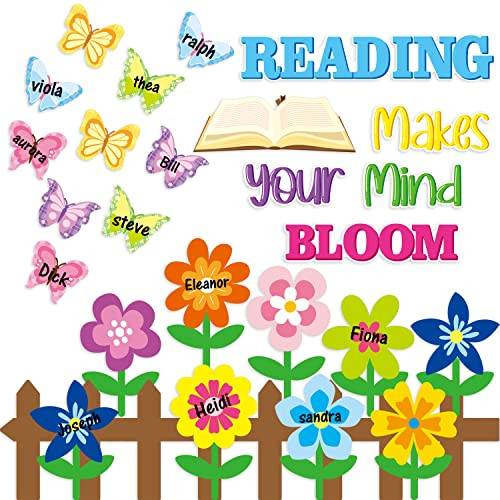 Reading Makes Your Mind Bloom Bulletin Board Set