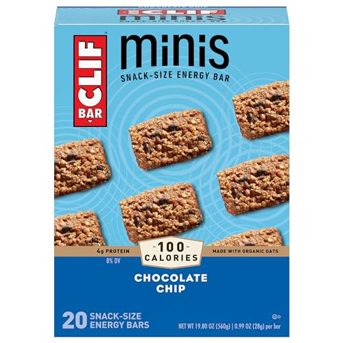 Clif Bar Minis Snack-Size Chocolate Chip Energy Bars, 20 Count