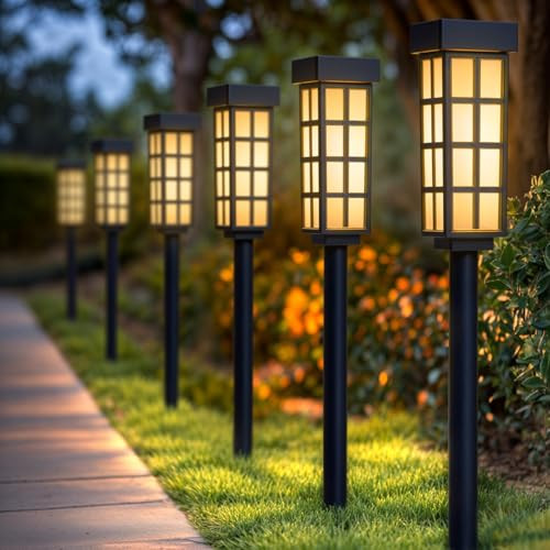 PASAMIC Solar Pathway Lights 8-Pack