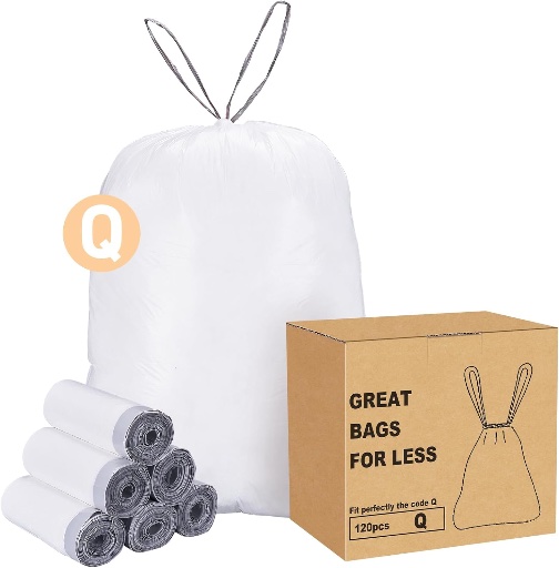 Custom Fit Trash Bags 13-17 Gallon (120 Count)