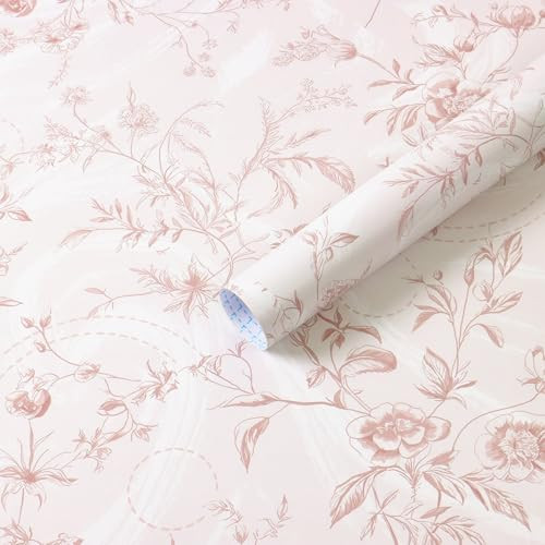 Dimoon Floral Peel and Stick Self-Adhesive Wallpaper