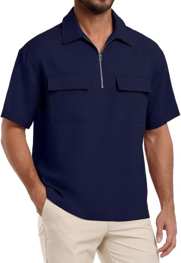 Men's Zipper Polo Shirts