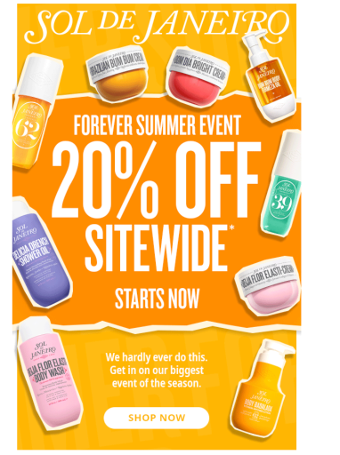 Sol de Janeiro Sitewide Sale