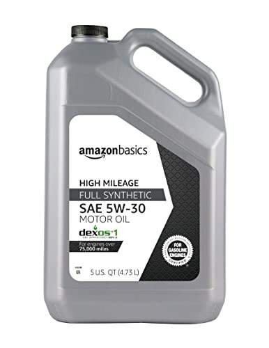 Amazon Basics High Mileage Motor Oil, 5 Qt.