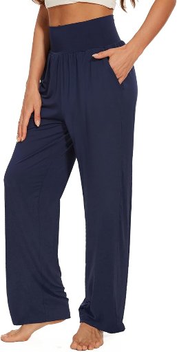Women’s High-Waisted, Wide-Leg Lounge Pants