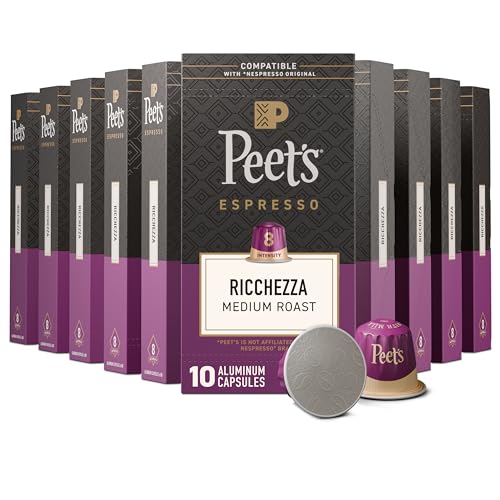 Peet's Coffee Nespresso Capsules Ricchezza Intensity 8 10-Pack 10-Count