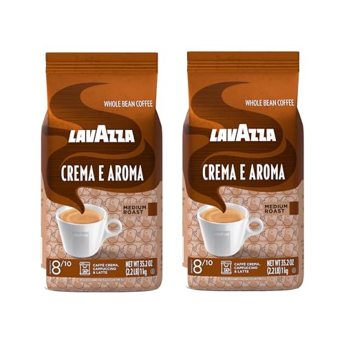 Lavazza Crema E Aroma Whole Bean Coffee Blend 2-Pack 2.2-Pound
