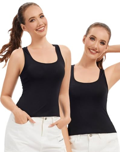 Sleeveless Racerback Tank Tops 2-Pack