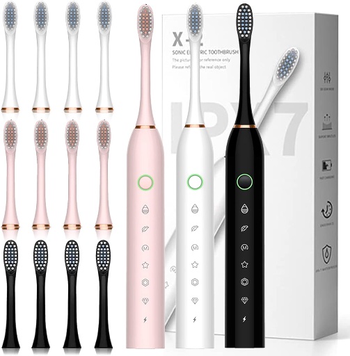 Electric Toothbrush with 8 Brush Heads