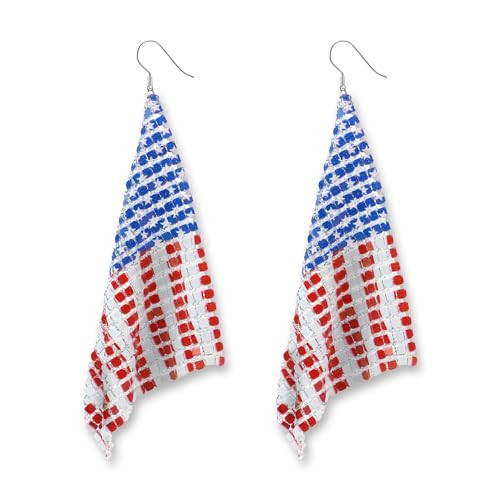 American Flag Earrings, Fourth of July Earrings for Women