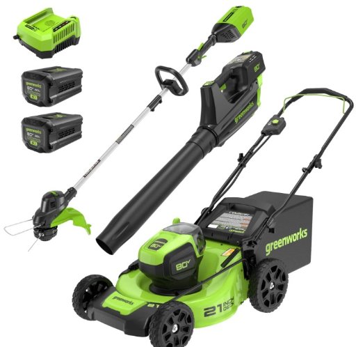 Greenworks 80V Lawn Care Kit