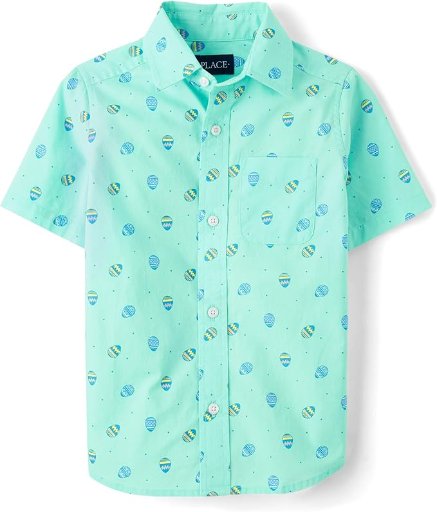 The Children's Place Boys' Short Sleeve Poplin Shirt