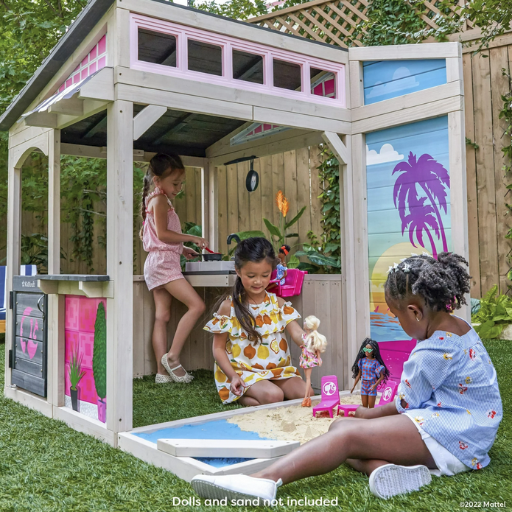 KidKraft Barbie Seaside Wooden Outdoor Playhouse