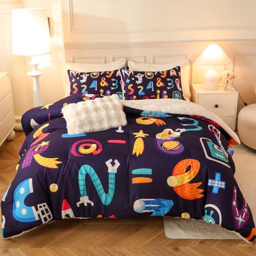 LEPMAN Sherpa Comforter Set