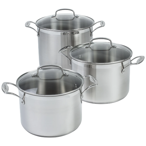 Cuisinart Classic Brushed Stainless Steel Stock Pots