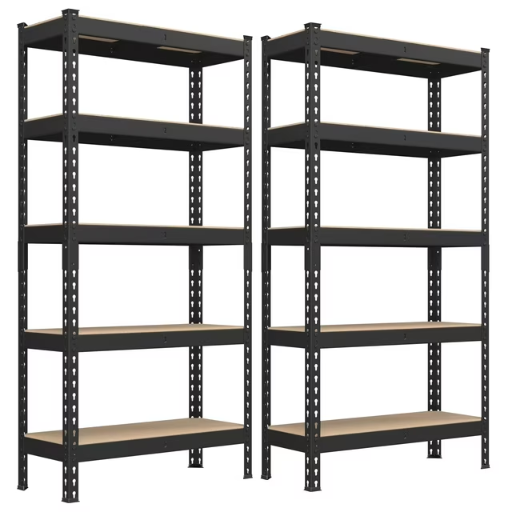 Heavy-Duty 5-Tier Storage Shelves (Set of 2)