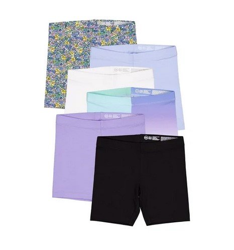 Wonder Nation Girls Bike Shorts, 6-Pack