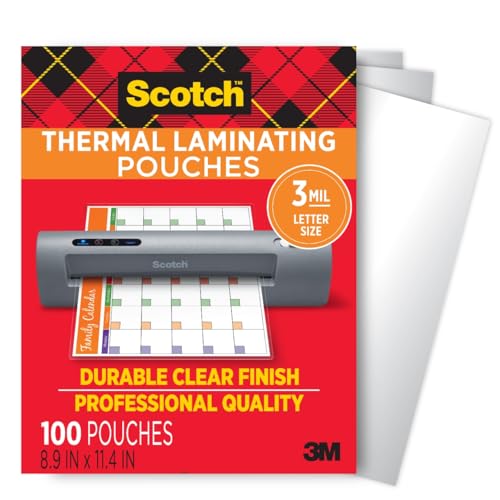 Scotch Thermal Laminating Pouches 100 Count Deal