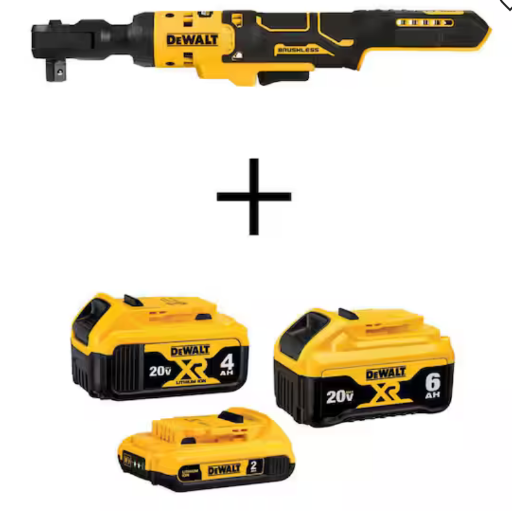 Dewalt ATOMIC 20V MAX Cordless Ratchet with Batteries