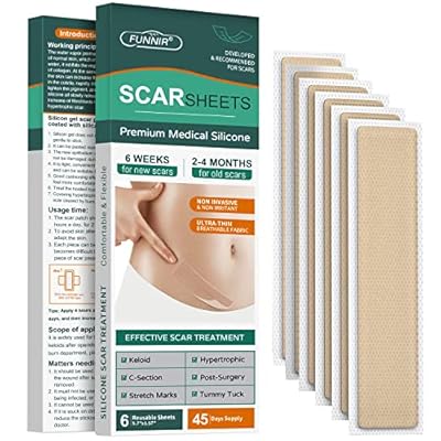 Funnir Silicone Scar Sheets, 6 Pack