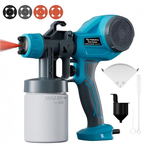 Tilswall Lightweight Paint Sprayer Gun W/4 Nozzles