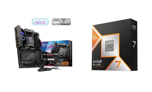 AMD Ryzen 7 9800X3D Desktop Processor + MSI MPG X870E CARBON WIFI ATX Motherboard + 32GB (2 x 16GB) Corsair Vengeance RGB Ram + 1TB Team Group T-Force G50 Internal Solid State Drive SSD Combo