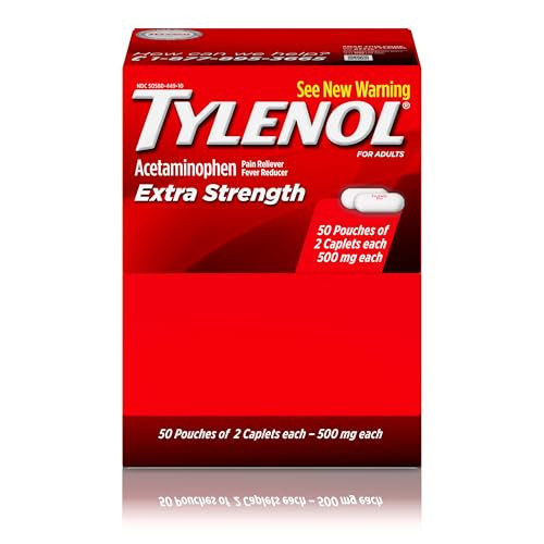 Tylenol Extra Strength 500mg Acetaminophen Pain Reliever/Fever Reducer (50-Count)