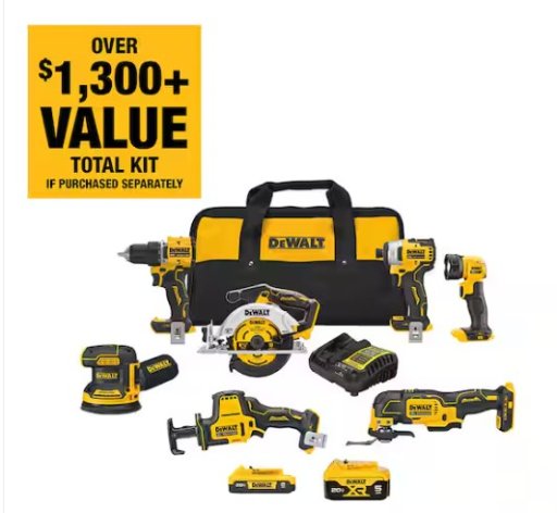 Dewalt 20-Volt MAX Lithium-Ion Cordless 7-Tool Combo Kit