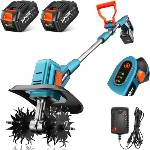 SEESII Electric Tiller for Gardening Cordless Cultivator