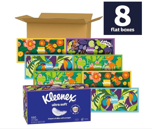 Kleenex Ultra Soft Facial Tissues 8-Pack