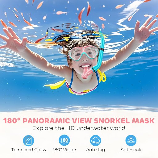 Kids Anti-Fog Snorkel Set