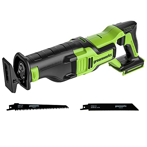 Greenworks 24V Brushless 1-1/8" Cordless Reciprocating Saw 2,700 SPM Deal