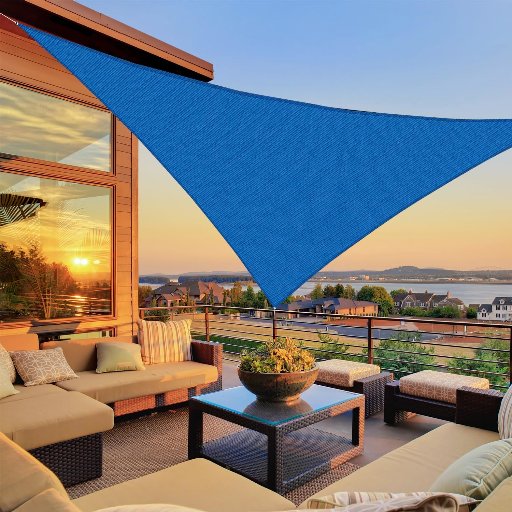 10' x 10 'x 10' Triangle Sun Shade Sail