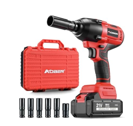 AOBEN Cordless Impact Wrench 1/2 Inch