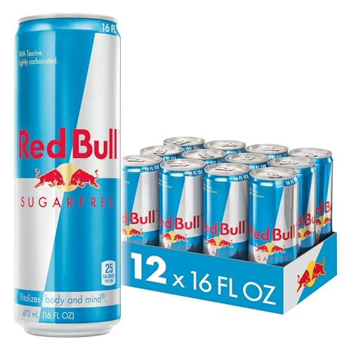 Red Bull Sugar Free Energy Drink 12-Pack, 16 Fl. Oz.