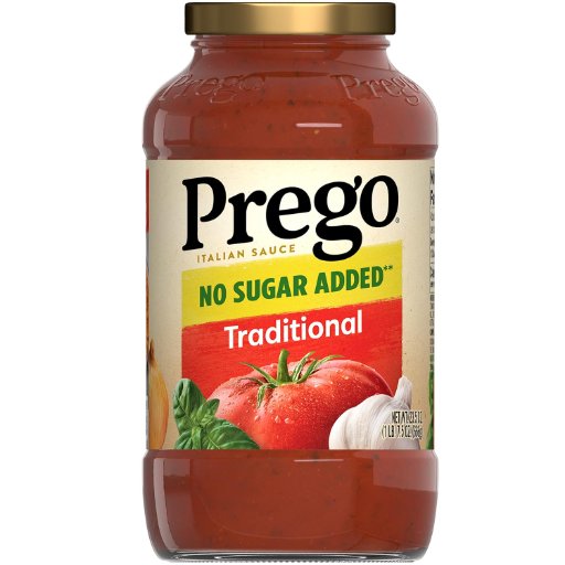 Prego Traditional No Sugar Added Pasta Sauce Jar