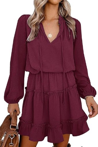 BTFBM Long Sleeve Fall Mini Dresses