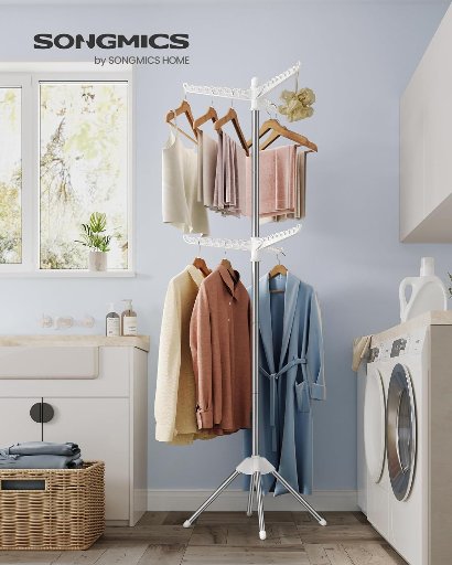 SONGMICS 2-Tier Clothes Drying Rack