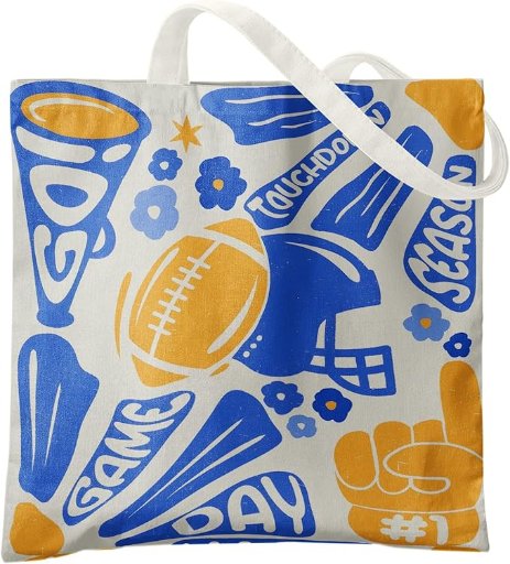 Game Day Canvas Tote Bag