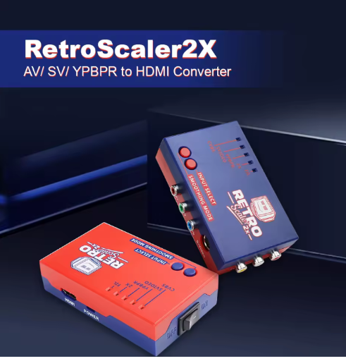 RetroScaler2x AV to HDMI-compatible Converter for Retro Game Consoles