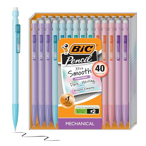 BIC Xtra-Smooth Pastel Mechanical Pencils with Erasers