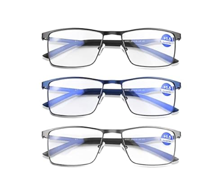 Metal Reading Glasses 3-Pack